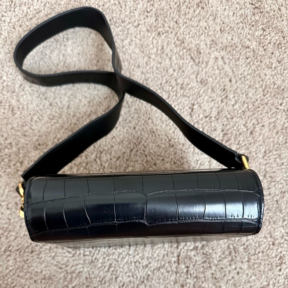 JW PEI Mini Flap Black Croc Crossbody - Picture 7 of 14